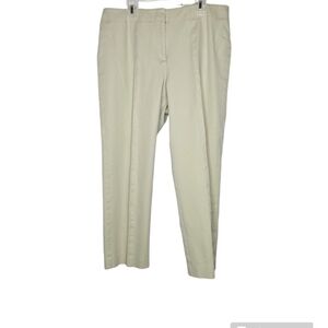 Chico's Khaki Stretch Crop Pants Size 10